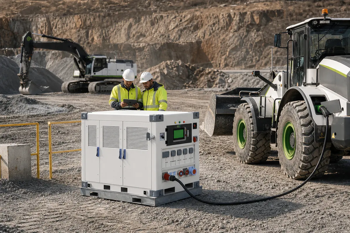 Mobile EV charging for construction and mining