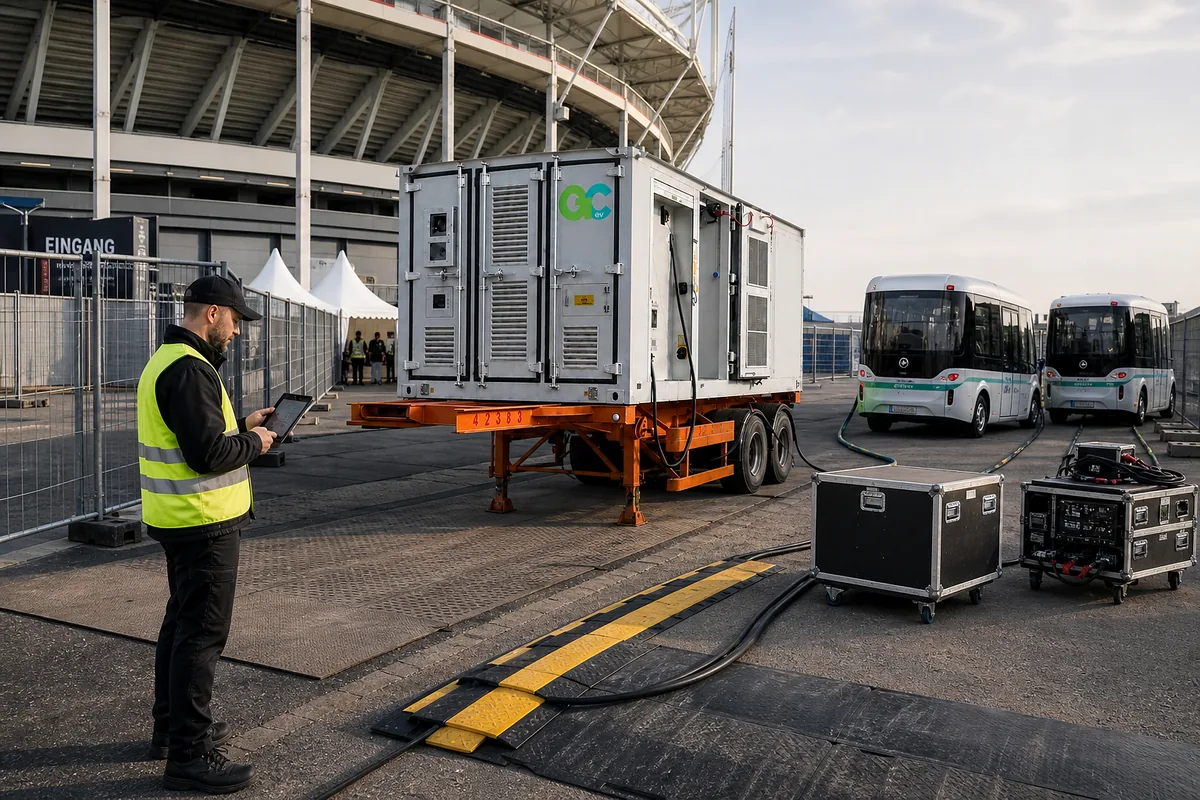 Mobile EV charging for events and emergency projects