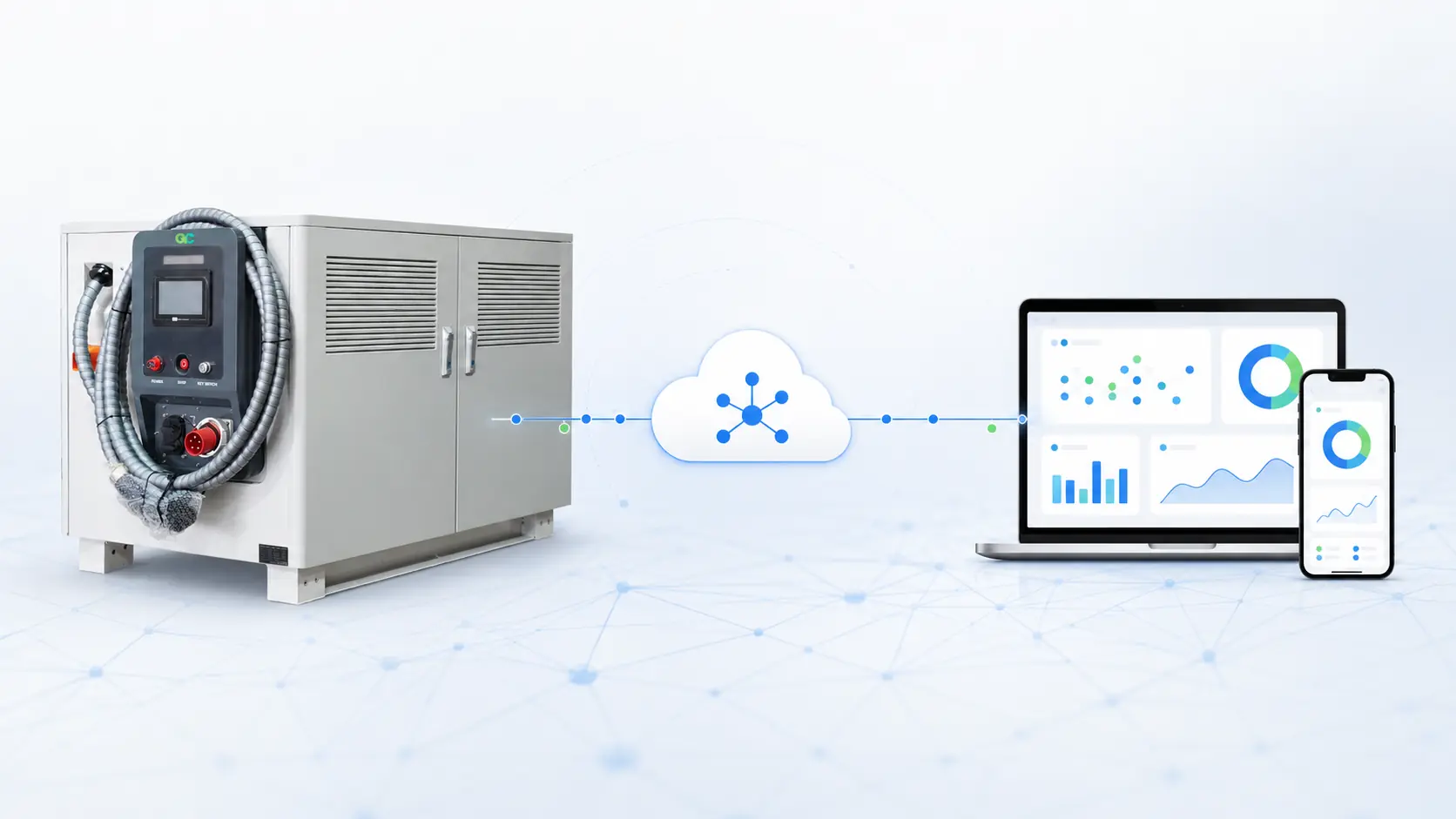 LiCharger OCPP 1.6J hardware connection to cloud management platform